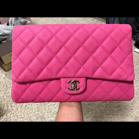 CHANEL Handbags - Authentic Chanel classic clutch caviar silver hw